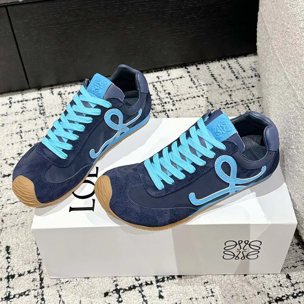 Loewe Unisex Ballet Runner 2.0 in Nylon and Calfskin-Navy Blue - image 4