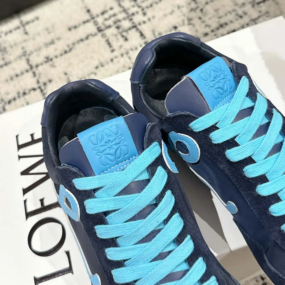 Loewe Unisex Ballet Runner 2.0 in Nylon and Calfskin-Navy Blue - image 9
