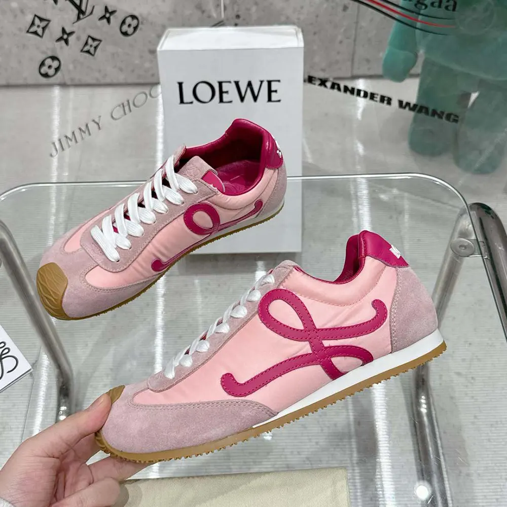 Loewe Unisex Ballet Runner 2.0 in Nylon and Calfskin-Pink - image 5