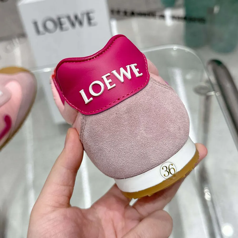 Loewe Unisex Ballet Runner 2.0 in Nylon and Calfskin-Pink - image 10