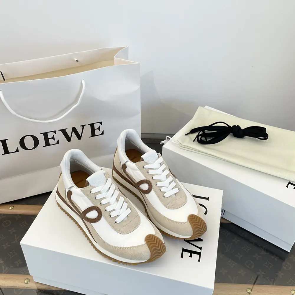Sole detail of Loewe Unisex Flow Runner showing chunky rubber outsole