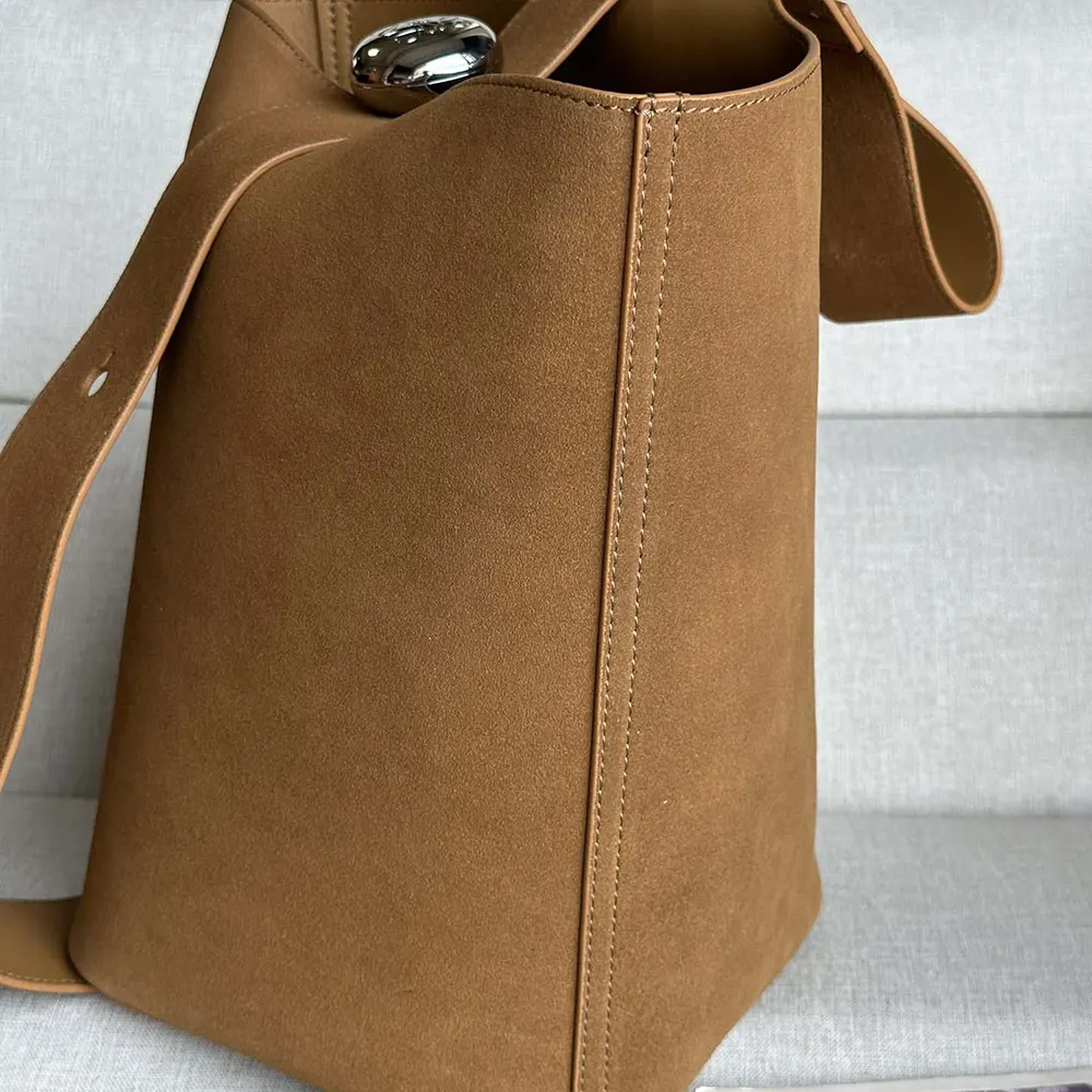 Loewe Unisex Large Pebble Bucket Bag in Suede Calfskin-BANBBBHX01 - image 4