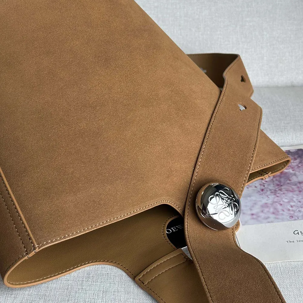Loewe Unisex Large Pebble Bucket Bag in Suede Calfskin-BANBBBHX01 - image 8