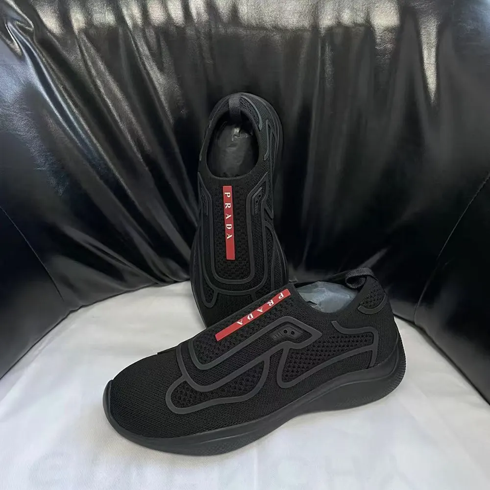 Prada Men Americas Cup Knit Slip-On-Black - image 4