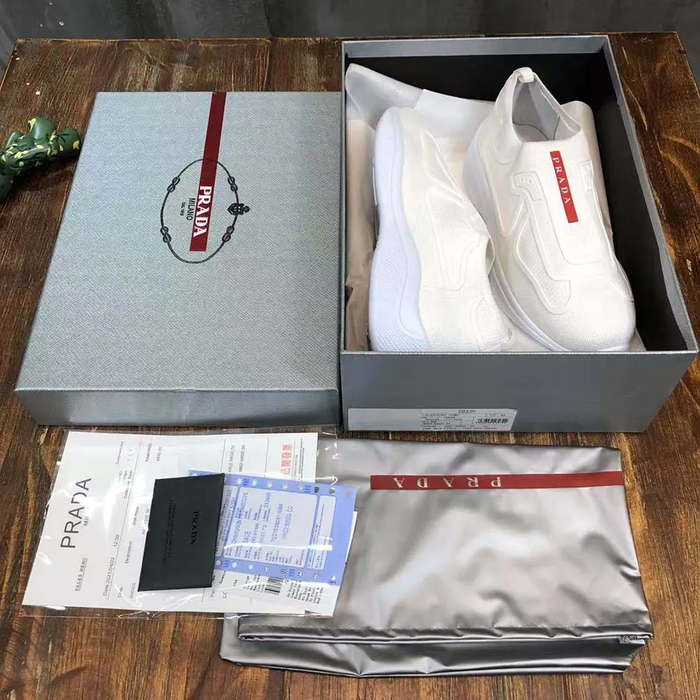 Prada Men Americas Cup Knit Slip-On-White - image 8