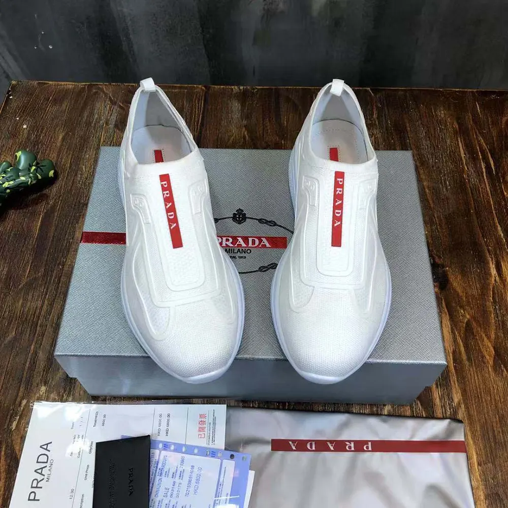 Prada Men Americas Cup Knit Slip-On-White - image 7
