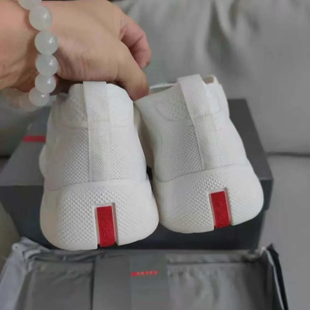 Prada Men Americas Cup Knit Slip-On-White - image 5