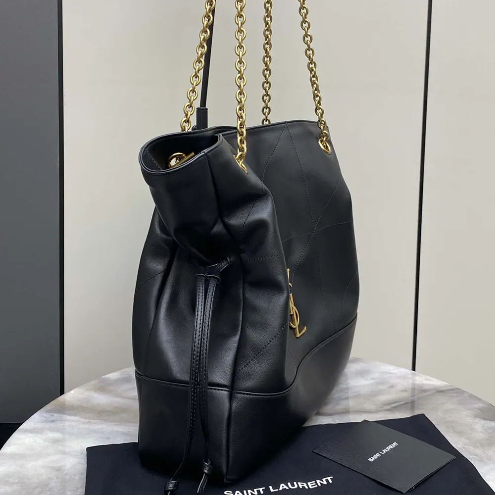 Saint Laurent YSL Women Jamie Shopping in Lambskin-Black - image 4