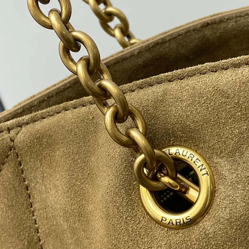 Saint Laurent YSL Women Jamie Shopping in Suede-Brown - image 7