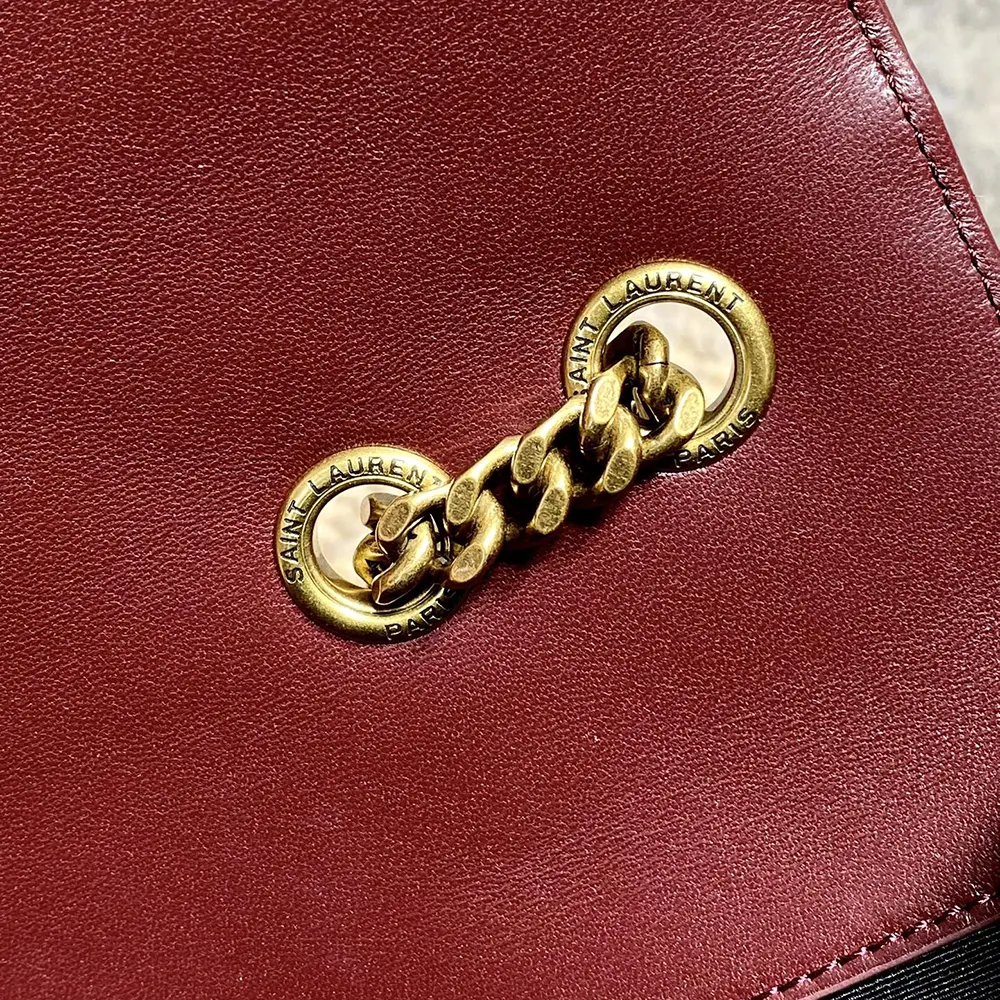 Saint Laurent YSL Women Loulou Medium in Matelasse Lambskin-Bordeaux - image 9