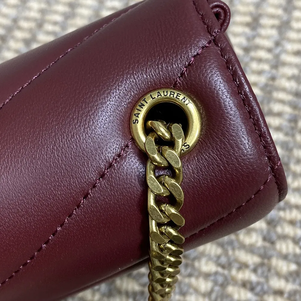 Saint Laurent YSL Women Loulou Mini in Lambskin-Bordeaux - image 7