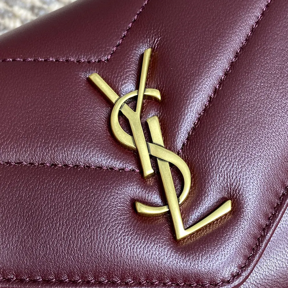 Saint Laurent YSL Women Loulou Mini in Lambskin-Bordeaux - image 6
