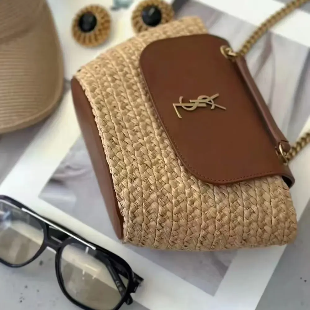 Saint Laurent YSL Women Mini Manon in Raffia - image 4