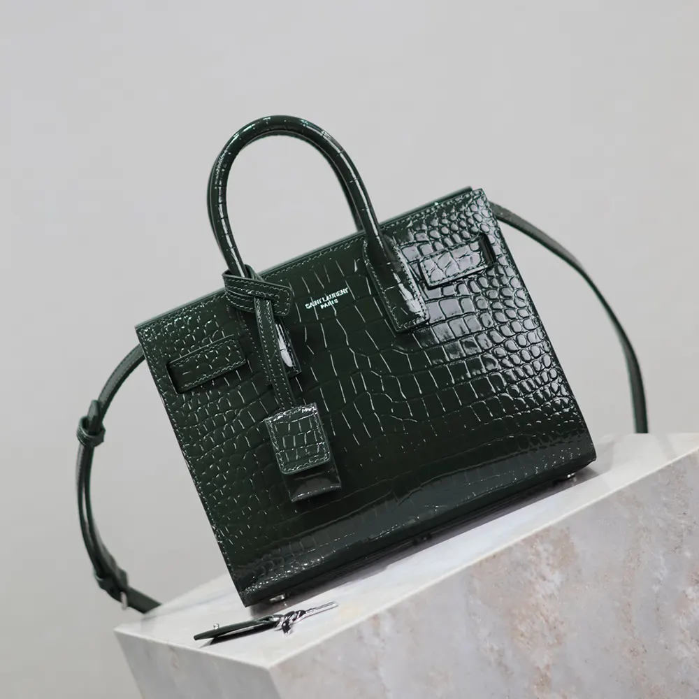 Side angle showing structured silhouette of Saint Laurent Sac De Jour Nano