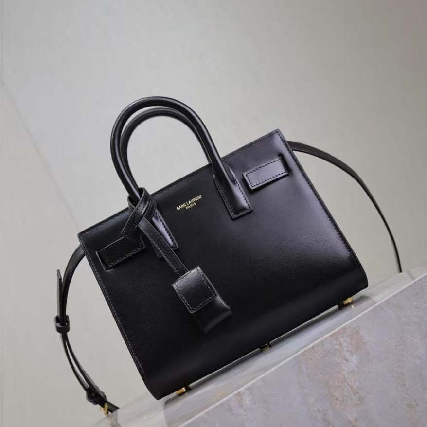 Side profile showing structured silhouette of Saint Laurent YSL Women Sac De Jour