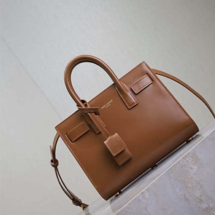 Saint Laurent YSL Women Sac De Jour in Smooth Leather-Brown - image 4