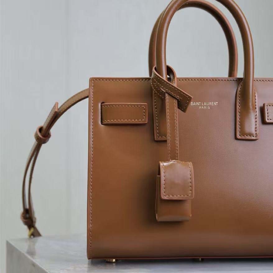 Saint Laurent YSL Women Sac De Jour in Smooth Leather-Brown - image 7