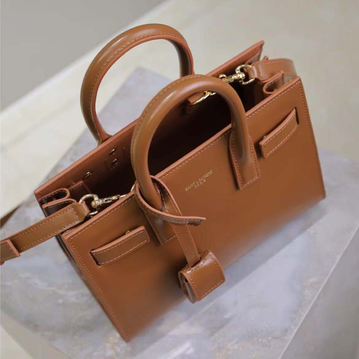 Saint Laurent YSL Women Sac De Jour in Smooth Leather-Brown - image 10