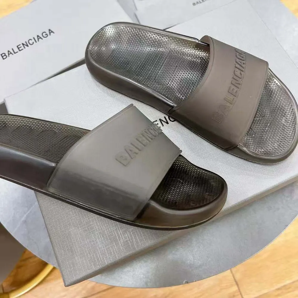 Balenciaga Unisex Pool Transparent Slide Sandal in Black Rubber - image 6