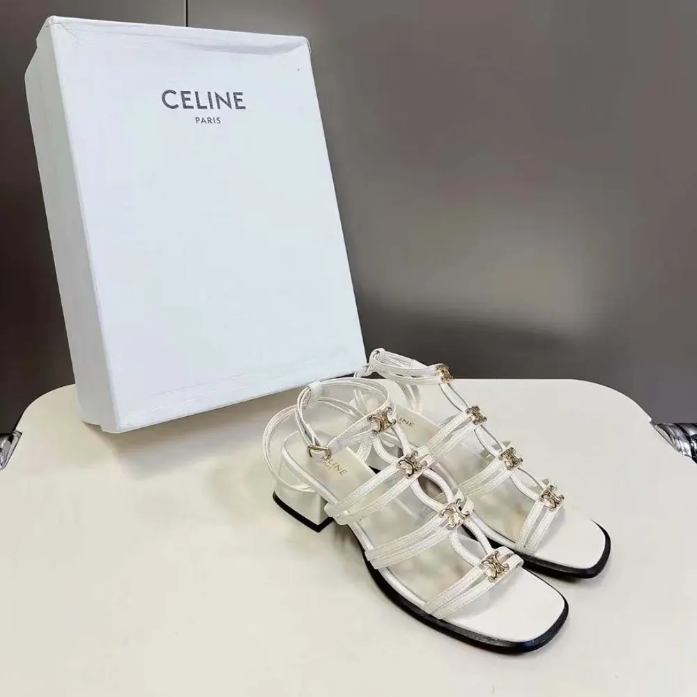 Celine Women Clemence Multi Triomphe Sandal in Lambskin - image 4