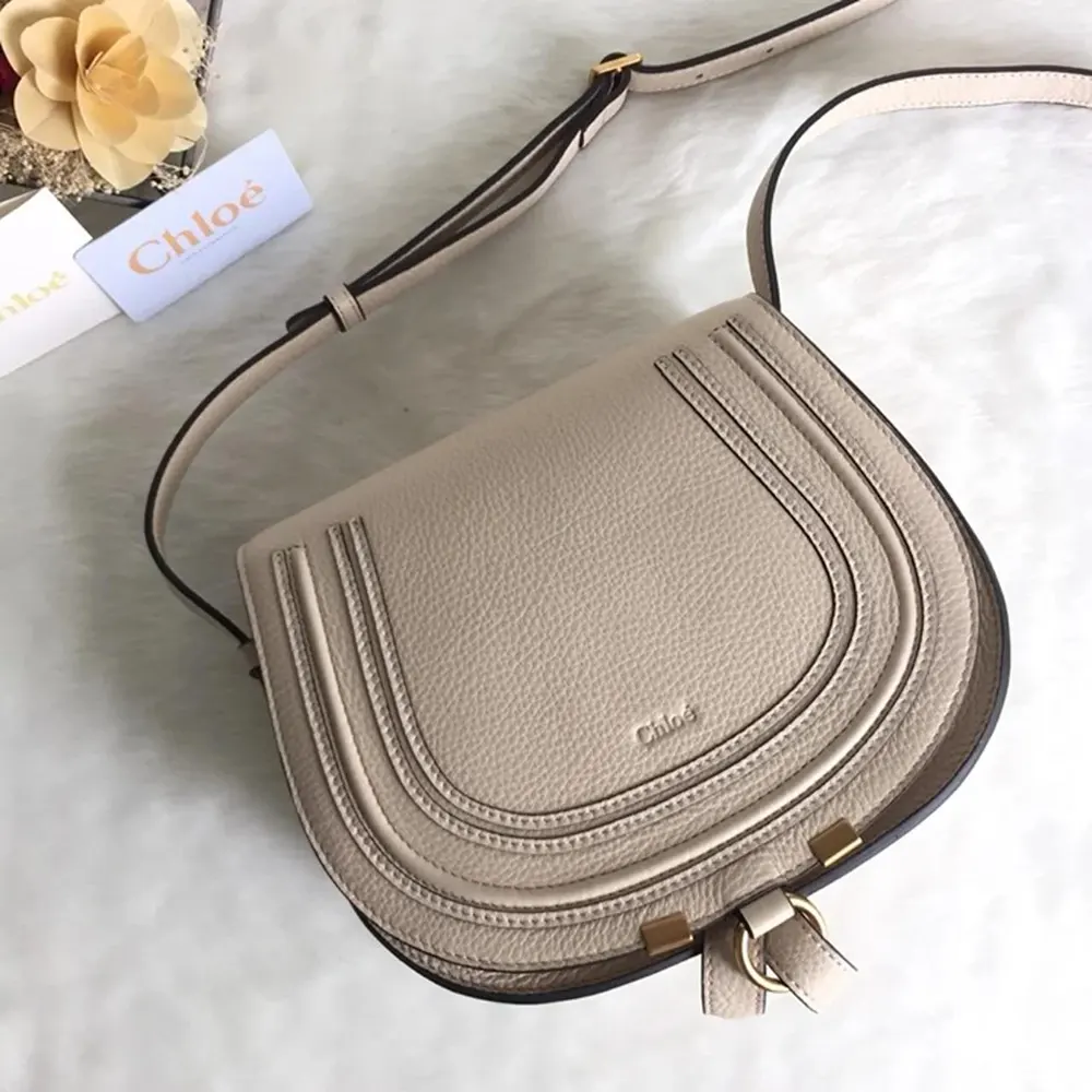 Chloe Women Marcie Small Saddle Bag-Sandy - image 5