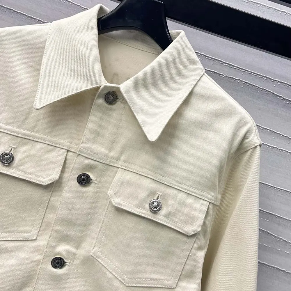 Dior Men Dioramour Jacket White Cotton Denim with Multicolor Cœur des Curiosités Motif - image 5