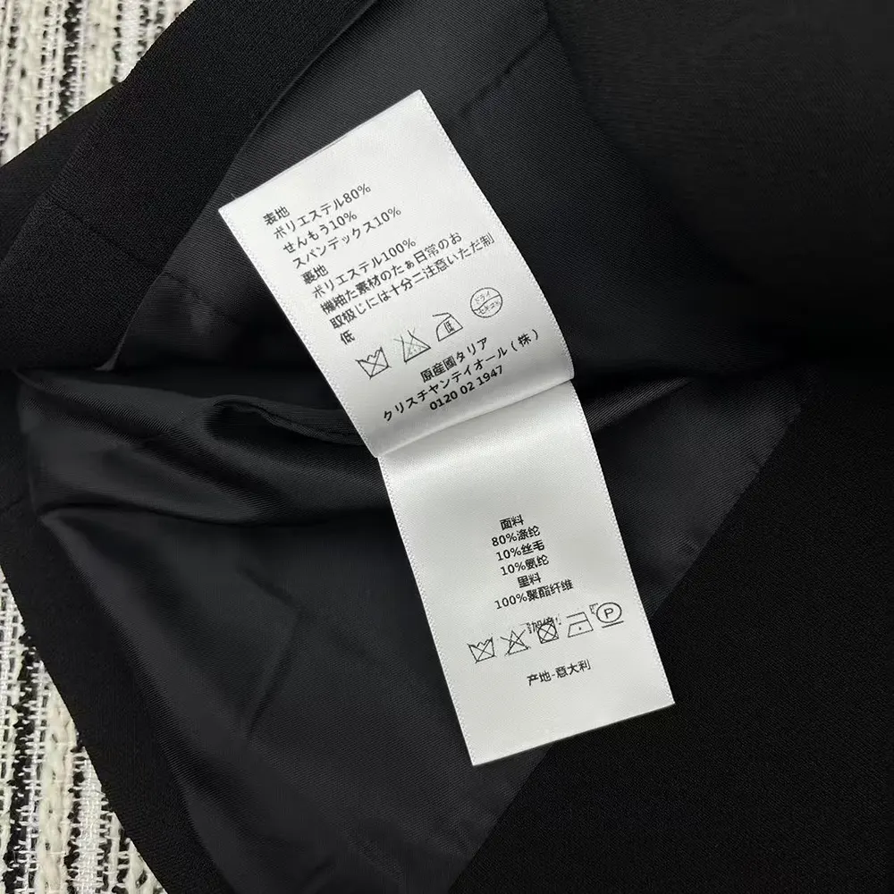 Dior Women Asymmetric Short-Sleeved Jacket with Belt Black Silk and Cotton Faille - image 10