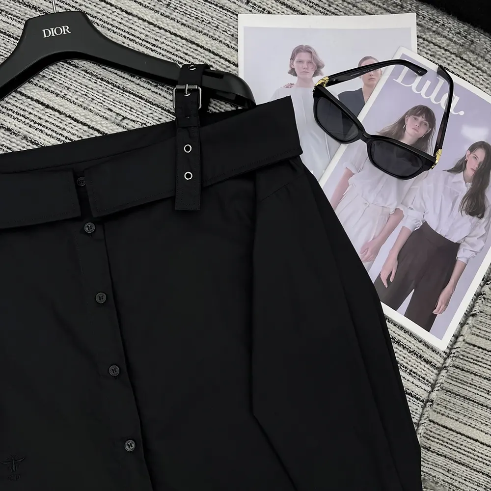 Dior Women Blouse Black Cotton Poplin 521B85A3356_X9000 - image 9