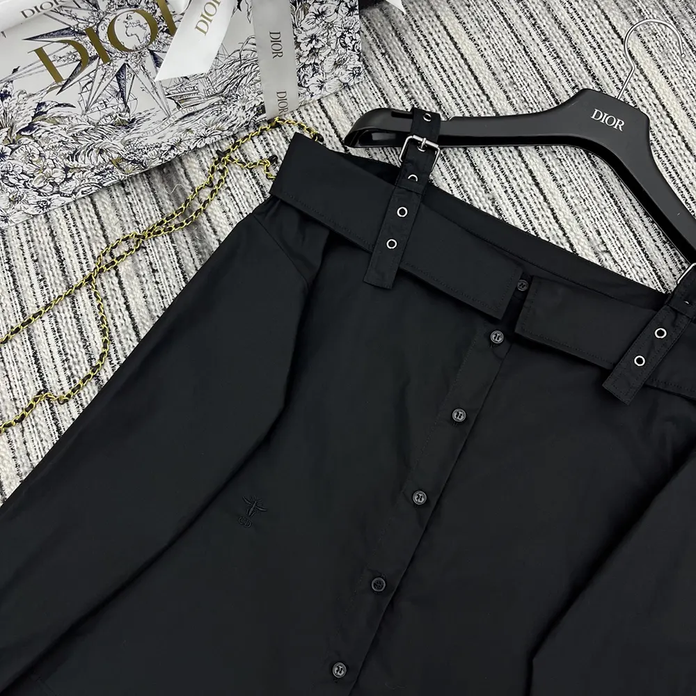 Dior Women Blouse Black Cotton Poplin 521B85A3356_X9000 - image 6