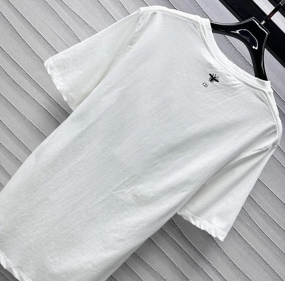 Dior Women Dioramour Embroidered T-Shirt White Cotton and Linen Jersey - image 5