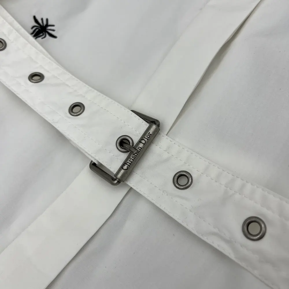 Dior Women Shirtdress White Lightweight Cotton and Silk Poplin - image 10