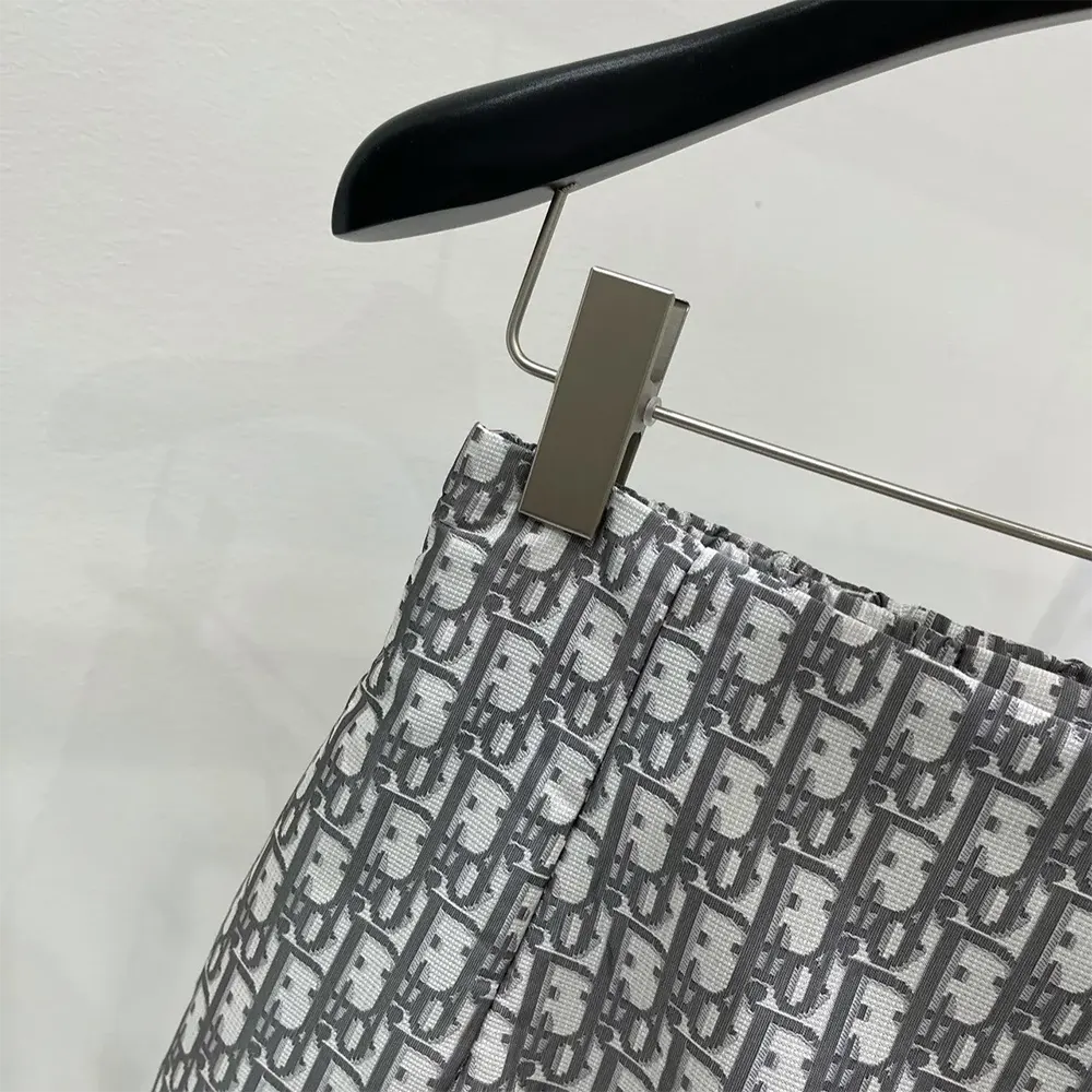 Dior Women Skort Gray Technical Taffeta Jacquard - image 9