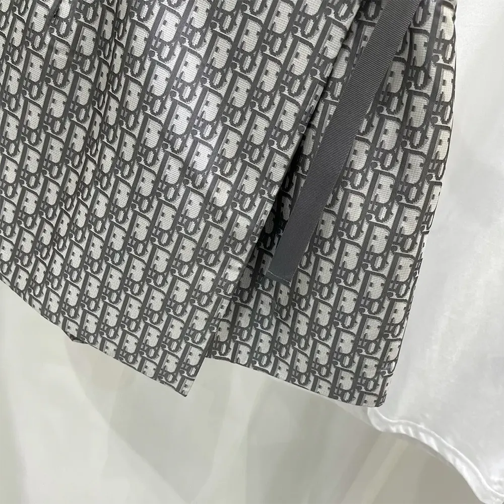 Dior Women Skort Gray Technical Taffeta Jacquard - image 7