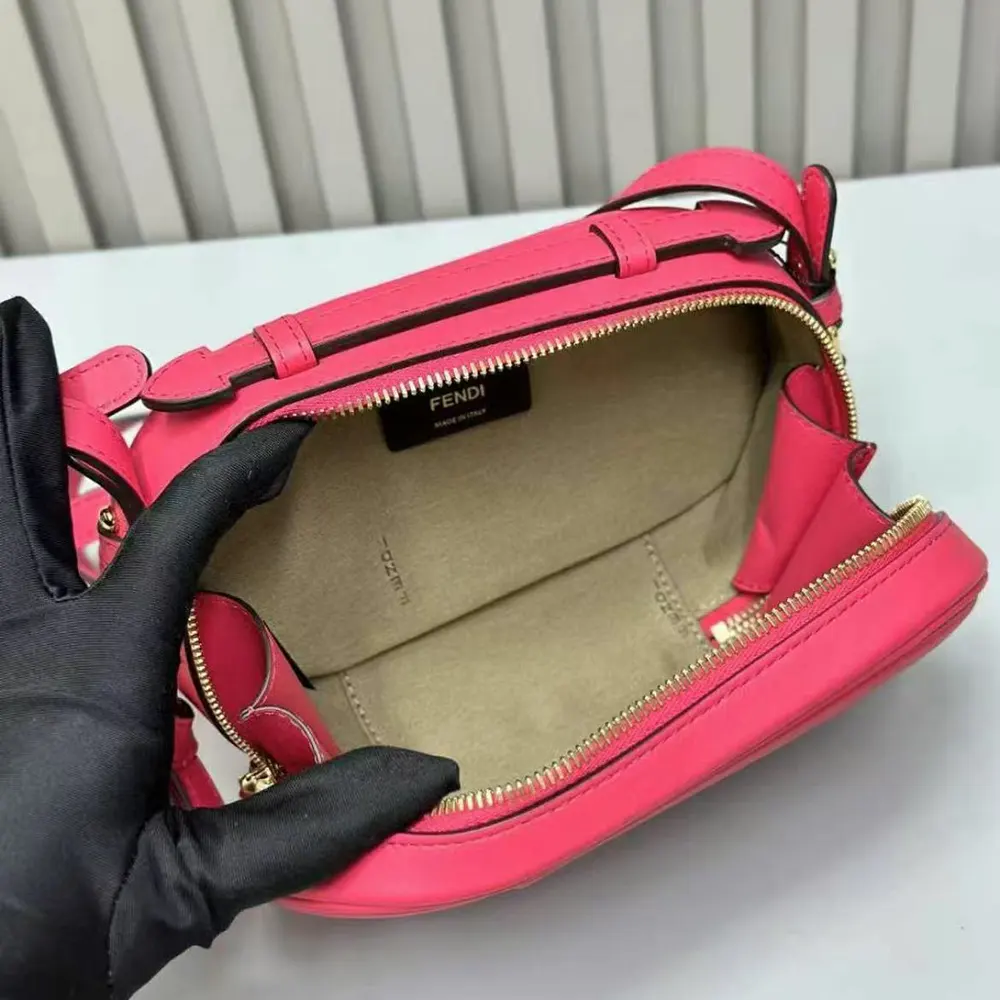Fendi Women O Lock Mini Camera Case Pink Leather Mini Bag - image 6