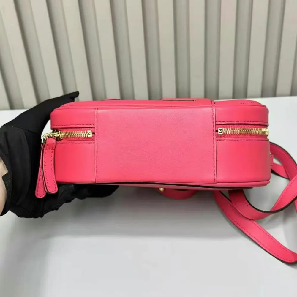 Fendi Women O Lock Mini Camera Case Pink Leather Mini Bag - image 5