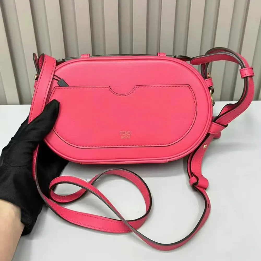 Fendi Women O Lock Mini Camera Case Pink Leather Mini Bag - image 4