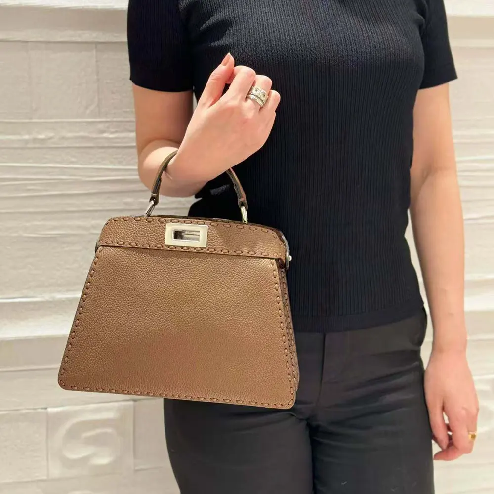 Fendi Women Peekaboo Iseeu Small Coffee-coloured Selleria Bag - image 4