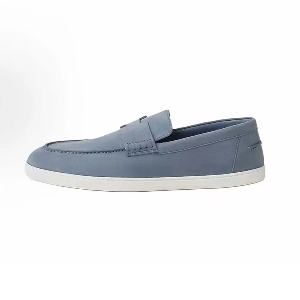 Top view of Hermes Men Job Loafer Blue showcasing slip-on design