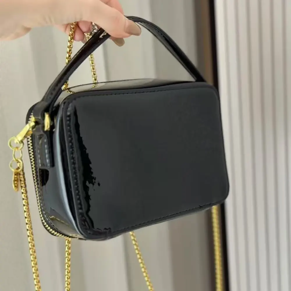 Prada Women Odette Patent Leather Mini-bag-Black - image 6