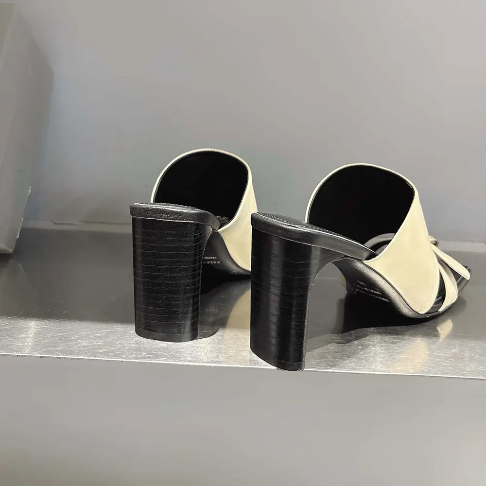 Balenciaga Women Bel Air 80mm Sandal in Soya Smooth Calfskin - image 9