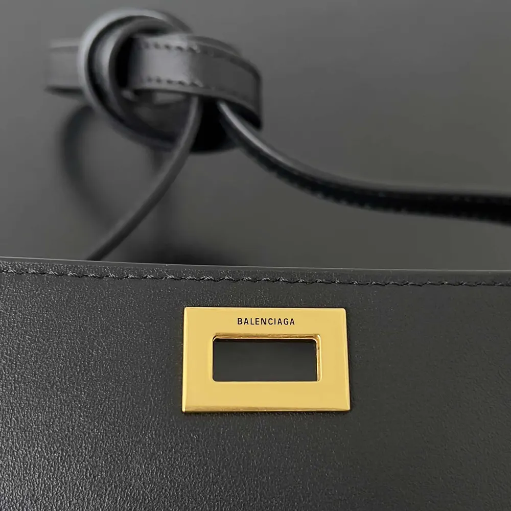 Balenciaga Women Bel Air Clutch On Strap Small in Black Smooth Calfskin - image 10