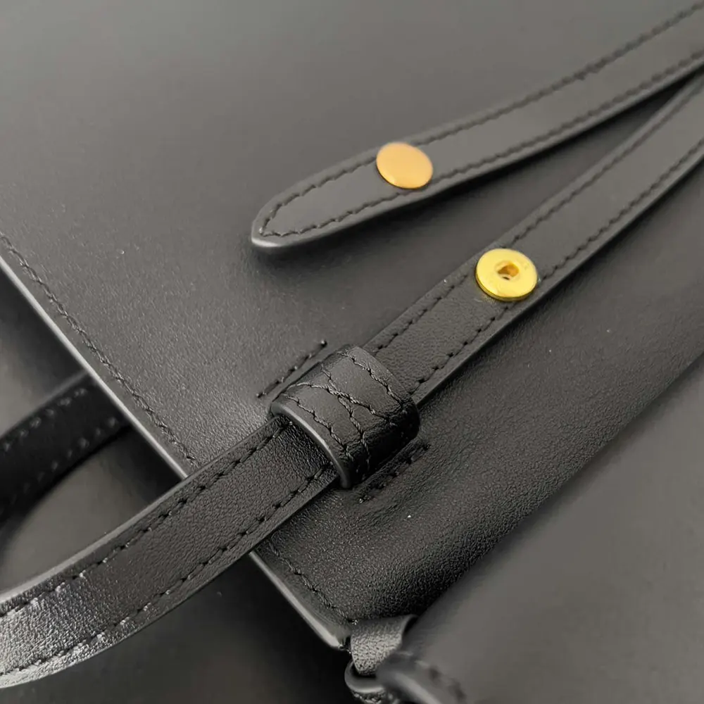 Balenciaga Women Bel Air Clutch On Strap Small in Black Smooth Calfskin - image 7