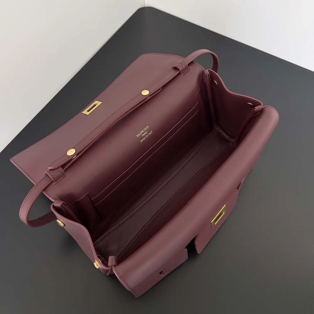 Balenciaga Women Bel Air Clutch On Strap Small in Dark Burgundy - image 5