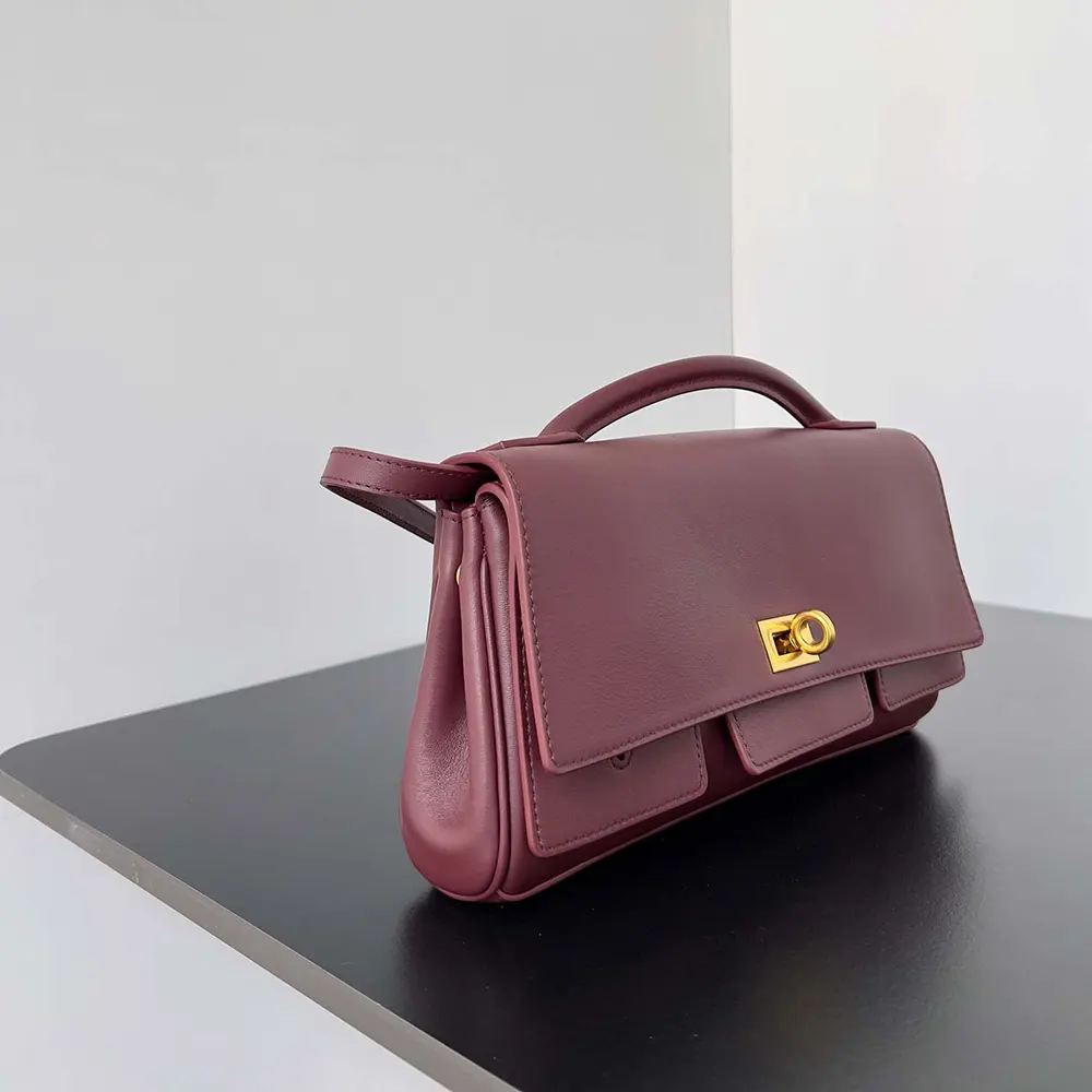 Balenciaga Women Bel Air Clutch On Strap Small in Dark Burgundy - image 4