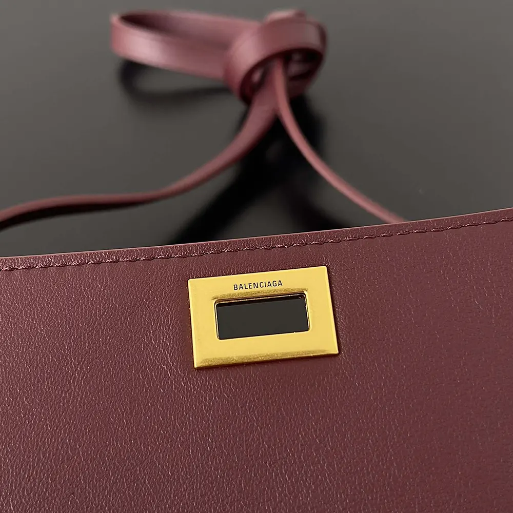 Balenciaga Women Bel Air Clutch On Strap Small in Dark Burgundy - image 9