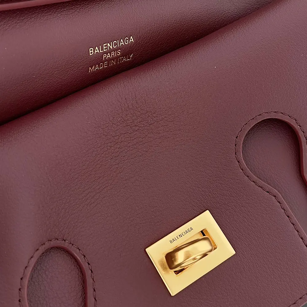 Balenciaga Women Bel Air Clutch On Strap Small in Dark Burgundy - image 8