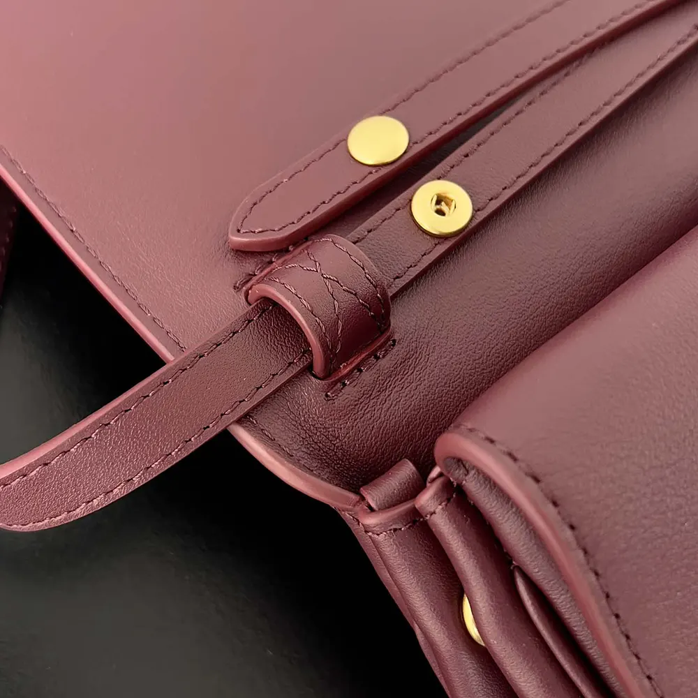 Balenciaga Women Bel Air Clutch On Strap Small in Dark Burgundy - image 6