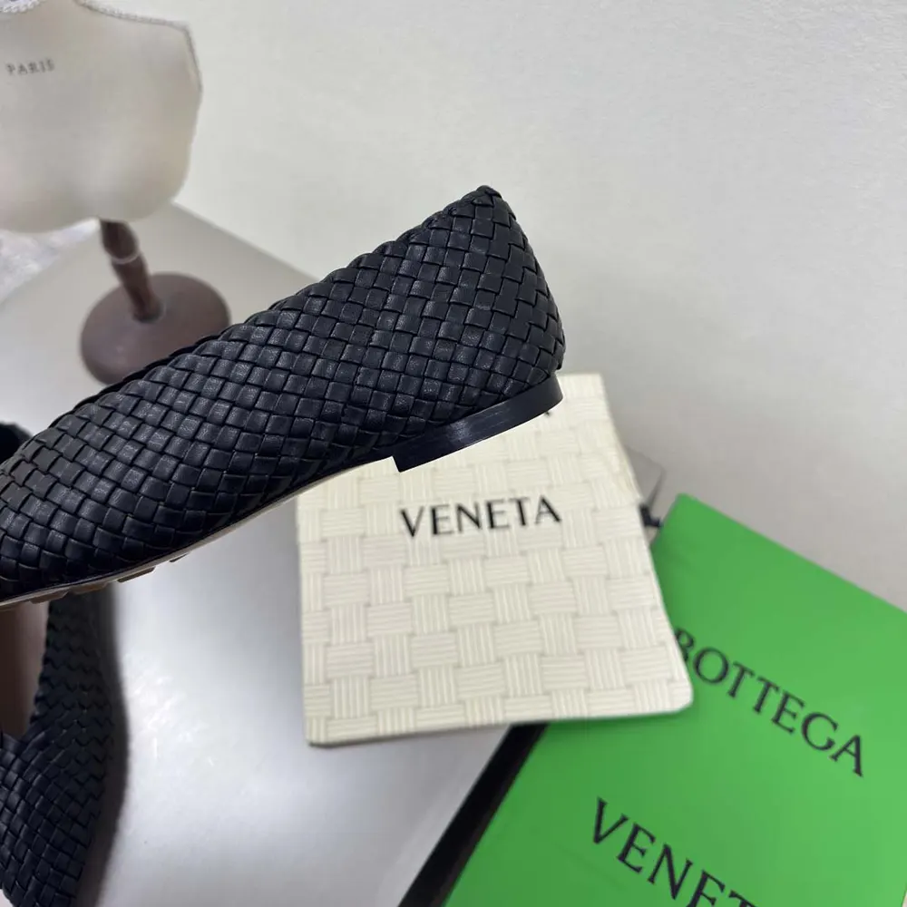 Bottega Veneta Women Sofia Ballerina in Padded Intreccio Leather-Black - image 9