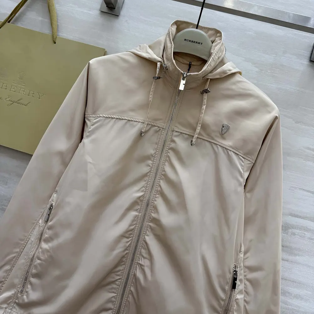 Burberry Men Nylon Cotton Jacket-Pink - image 5