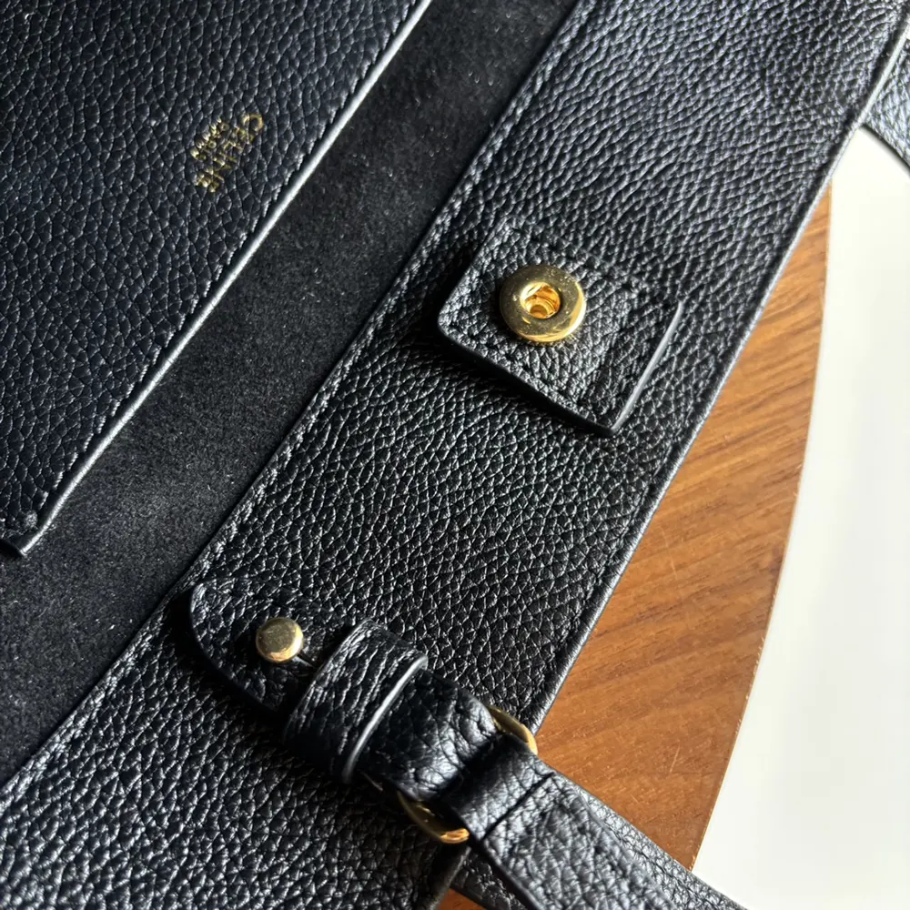 Celine Unisex Mini Cabas Anais Cuir Triomphe in Grained Calfskin-Black - image 10